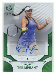 JESSICA PEGULA 2025 Topps Triumphant Tennis Auto Green Foil #23-A 24/35 - Picture 1 of 2
