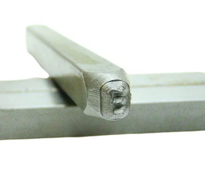 1/8" Letra "E" Sello-Perforador-Herramienta de Mano-Barra de Oro-Plata-Remolque-Metal-CueroLote2 Foto 1 de 4