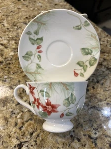 Lenox Winter Garden Cup & Saucer - 3 Sets - Mint - Picture 1 of 5