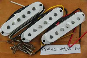 ARTEC SSA-12 SINGLE NECK MIDDLE BRIDGE PU oder SET f.STRAT® ALNICO V RODS 6-6.4k - Bild 1 von 5