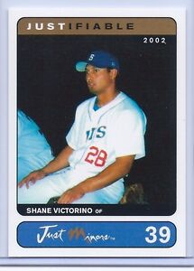 SHANE VICTORINO 2002 JUST MINORS JUSTIFIABLE ROOKIE CARD #39! FLYIN HAWAIAN