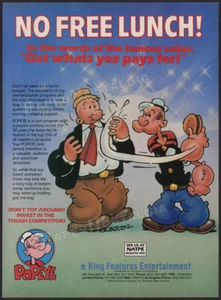 POPEYE the Sailor__Original 1988 Trade AD / ADVERT / TV promo__King Features - Picture 1 of 1
