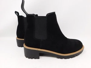 Blondo Women's Boots Size 8 Black Matilda Waterproof Suede Booties Ankle Lug - Picture 1 of 8