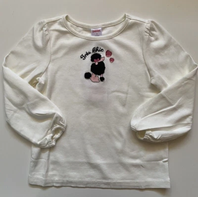 Top Gymboree Tres Chic Caniche Perro Manga Larga Blanco Niña Talla 5 Nuevo con Etiquetas Foto 1 de 2