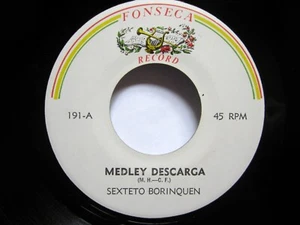 Sexteto Borinquen 45 Medley Descarga Enamorado FONSECA Latin VG++ Bs 470 - Picture 1 of 3