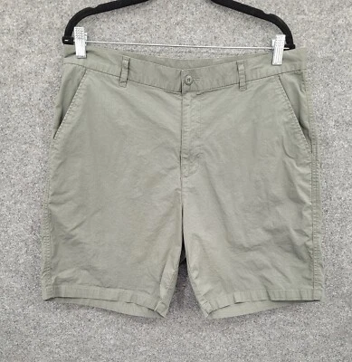 Woolrich Shorts Men's 35 Pockets Lightweight Flat Front Logo 7.5" Inseam Green - Imagem 1 de 4