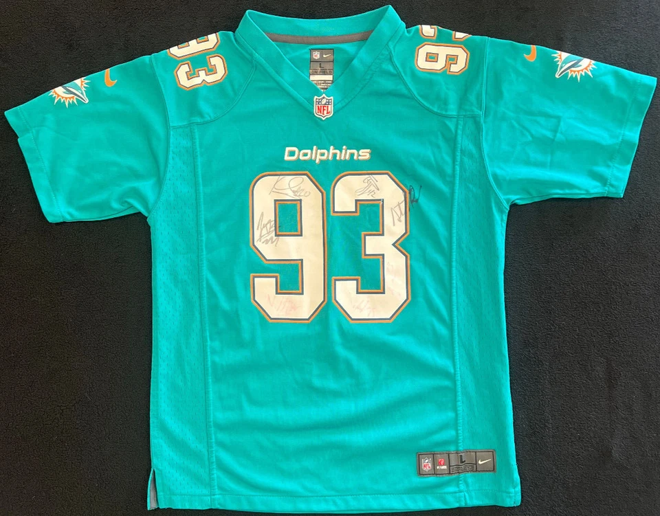 🔥Jersey Nike NFL Miami Dolphins Ndamukong Suh - Talla L Autografiado Sin Calificar Foto 1 de 4