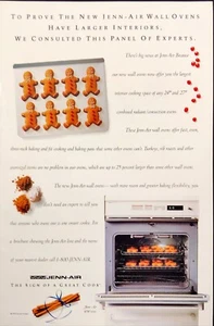 Jenn-Air 1993 hornos de pared pan de jengibre hombres galletas anuncio impreso vintage - Imagen 1 de 5