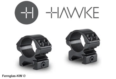 HAWKE 22112 25,4mm Ringmontage Niedrig für Weaver Schiene Zielfernrohr Halterung