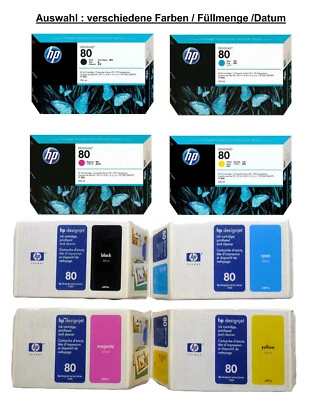 Original HP 80 - alle Farben - Auswahl : Farbe / Füllmenge / Datum - Bild 1 von 4