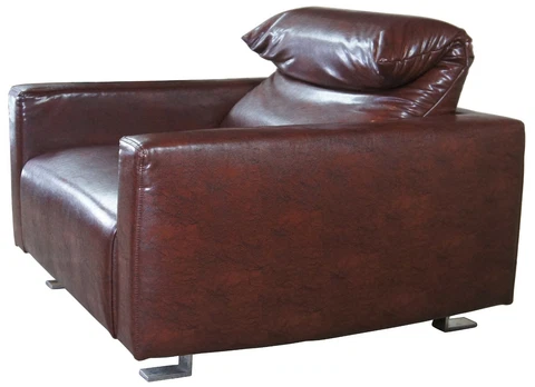 Vintage Modern Italian Leather Extendable Motorized Club Arm Lounge Chair Cover