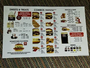 Full Color Large A&W Drive In Menu Translucent Board Signs - 18" high x 30" wide - Picture 1 of 2