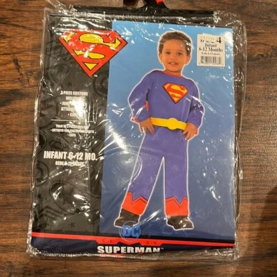 Disfraz de Superman Infantil Capa Mono Cinturón NUEVO Foto 1 de 3