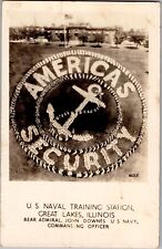 1943 U.S. Naval Training Station, Great Lakes Illinois Vintage WWII Era Postcard