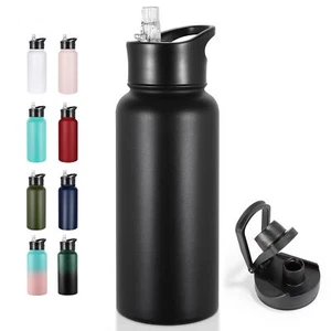 32 Oz Water Bottle Metal Water Bottle Single Wall Stainless Steel Water Bottle - Picture 1 of 7