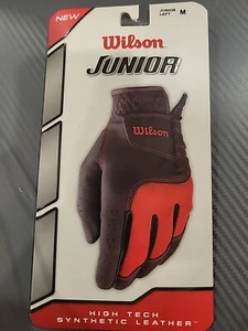 New Wilson Junior Left Golf Glove High Tech Synthetic Leather Size Medium - Picture 1 of 3