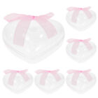 6 Pcs Heart Shaped Candy Box Fillable Ornament Ball Container