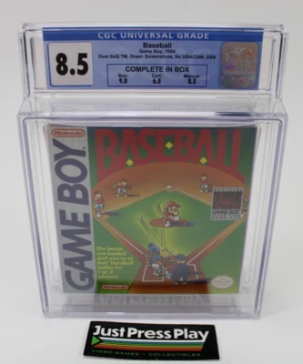 Baseball (Green Screen) Nintendo Game Boy 1989 CIB CGC Graded 8.5 - Image 1 of 4