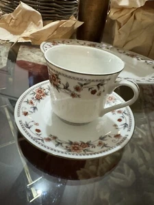 Sheffield Anniversary Porcelain Fine China Plate Bowl Tea Cup In Burgundy - Picture 1 of 11