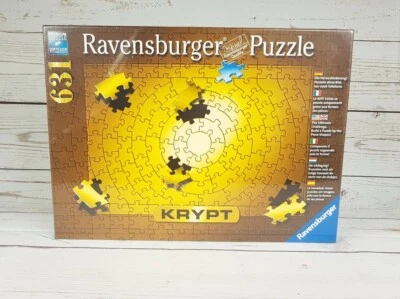 Rompecabezas Krypt Ravensburger 631 Premium todo oro macizo rompecabezas pieza Nuevo Foto 1 de 4