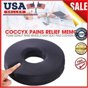 Coccyx Pains Relief Memory Foam Donut Ring Wheelchair Seat Pad Cushion Pillow Sc - Picture 1 of 8