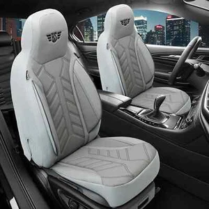 Fundas de asiento de cuero Pilot adecuadas para Lada Vesta sedán (gris) | Delanteras APOL508 - Imagen 1 de 11