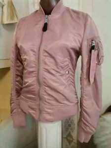 Chaqueta bomber mujer ALPHA INDUSTRIES rosa brillante talla XS 34 EXCELENTE estado - Imagen 1 de 18