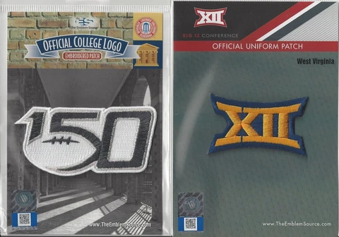 2019 NCAA College Football 150th Anniversary West Virginia Big 12 Con Patch Cmbo Cover