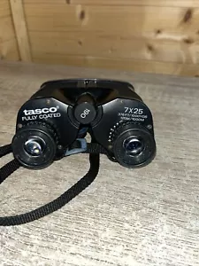 TASCO 190 Compact Binoculars Fully Coated Optics 7 x 25 125M/1000M 376FT/1000YDS - Picture 1 of 8