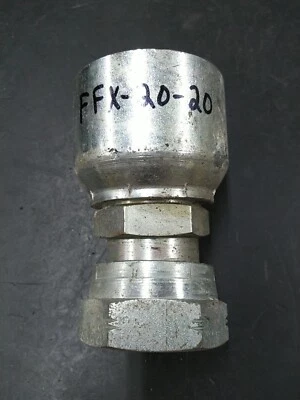 FFX-20-20 Hydraulic Hose Crimp Fitting 1-1/4" Hose to Swivel Female ORFS-20 - Image 1 of 3