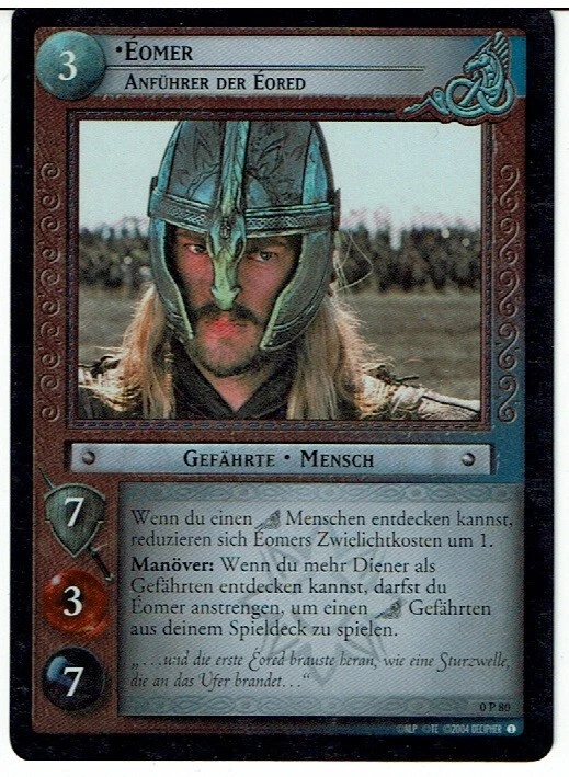 LORD OF THE RINGS TCG / CCG PROMO 0P80 EOMER, EORED LEADER (foil) (German) lp - Image 1 of 1