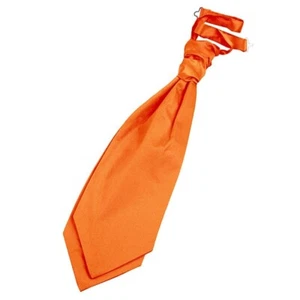 Corbata naranja quemada para hombre preatada boda colmena satinada lisa lisa de DQT - Imagen 1 de 2
