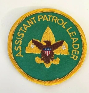 Set of 2 Boy Scout Patches: Assistant Patrol Leader, Be Prepared, Green & Gold - Picture 1 of 5