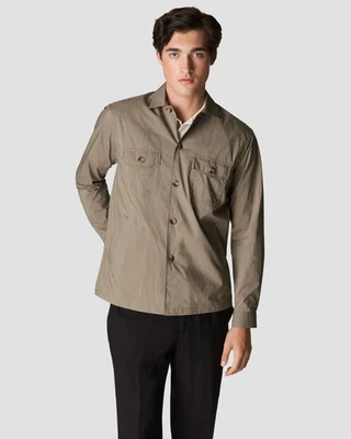 Men ETON Light Brown Windproof Overshirt Cotton Nylon Size M - Image 1 of 4