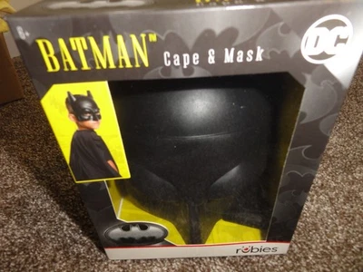 NUEVA CAPA Y MÁSCARA DE BATMAN PARA NIÑOS DE RUBIES - 6+ AÑOS Foto 1 de 4