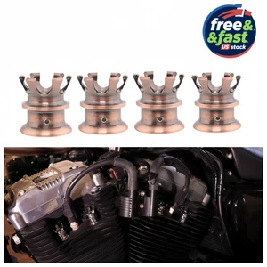 Copper Crown Bolt Toppers for Harley Sportster Evo Twin Cam 4PCS Set - Picture 1 of 9