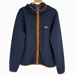 L.L.Bean Herren leicht taillierter Hoodie Large marine orange durchgehender Reißverschluss Steppjacke - Bild 1 von 12