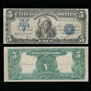 SC 1899 $5 Fr.281 Chief Silver Certificate (999) - Picture 1 of 4