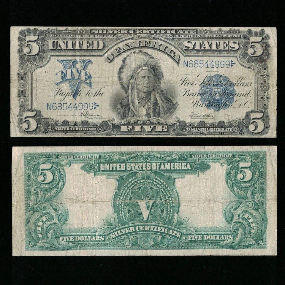 SC 1899 $5 Fr.281 Chief Silver Certificate (999) - Image 1 of 4