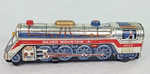Vintage Silver Mountain Tin Train 4062 Modern Toys Japan PARTS or REPAIR ONLY! - Picture 1 of 13