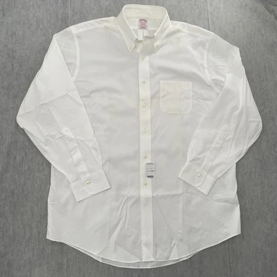 Brooks Brothers Shirt Adult 16.5/34 White Button Down Madison Fit Supima Cotton - Image 1 of 4