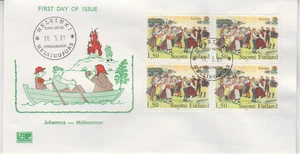 FINLAND  : 1981   FDC/ COVER - SCOTT # 656   BLOCK 4 / EUROPA - Picture 1 of 1