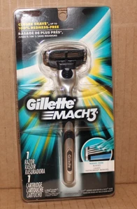 GILLETTE MACH 3 RASIERER GRIFF & 1 PATRONE NEU IN VERPACKUNG NANO DÜNNE KLINGEN - Bild 1 von 2