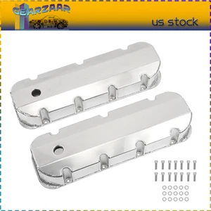 for BBC Chevy 454 Fabricated Aluminum Valve Covers Polished Big Block Chevy 396- - Picture 1 of 15