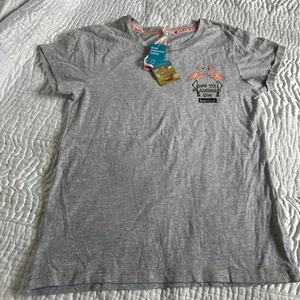 Love Island Flamingo T-shirt Sz 6-8 (0752) - Picture 1 of 3