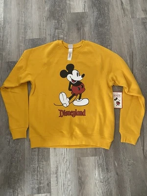 Disneyland Resort Parks Adult Sweatshirt - Classic Mickey Mouse - Yellow Medium - Image 1 of 4