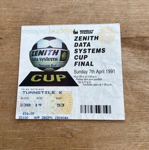 TICKET: FULL MEMBERS CUP FINAL 1991 Everton v Crystal Palace - - Picture 1 of 3