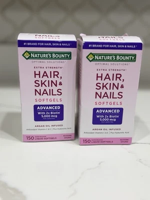2 PACK Nature's Bounty  - Hair Skin Nails Extra Strength Biotin/Exp 10/26 - Image 1 of 4