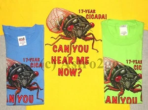 17 JAHRE ZIKADE! CAN YOU HEAR ME NOW? - Käfer Insekten Biologie Wissenschaft T-Shirt Small - Bild 1 von 7