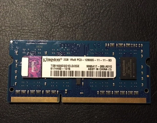 Kingston 2GB PC3-12800 DDR3-1600 SO-DIMM Laptop Memory - Image 1 of 2